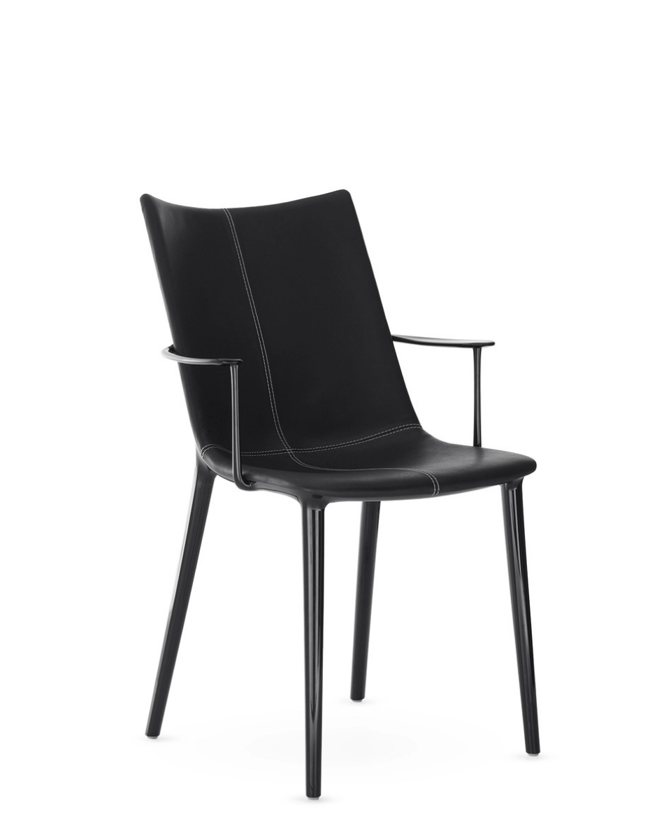 Chaise H.H.H. en cuir