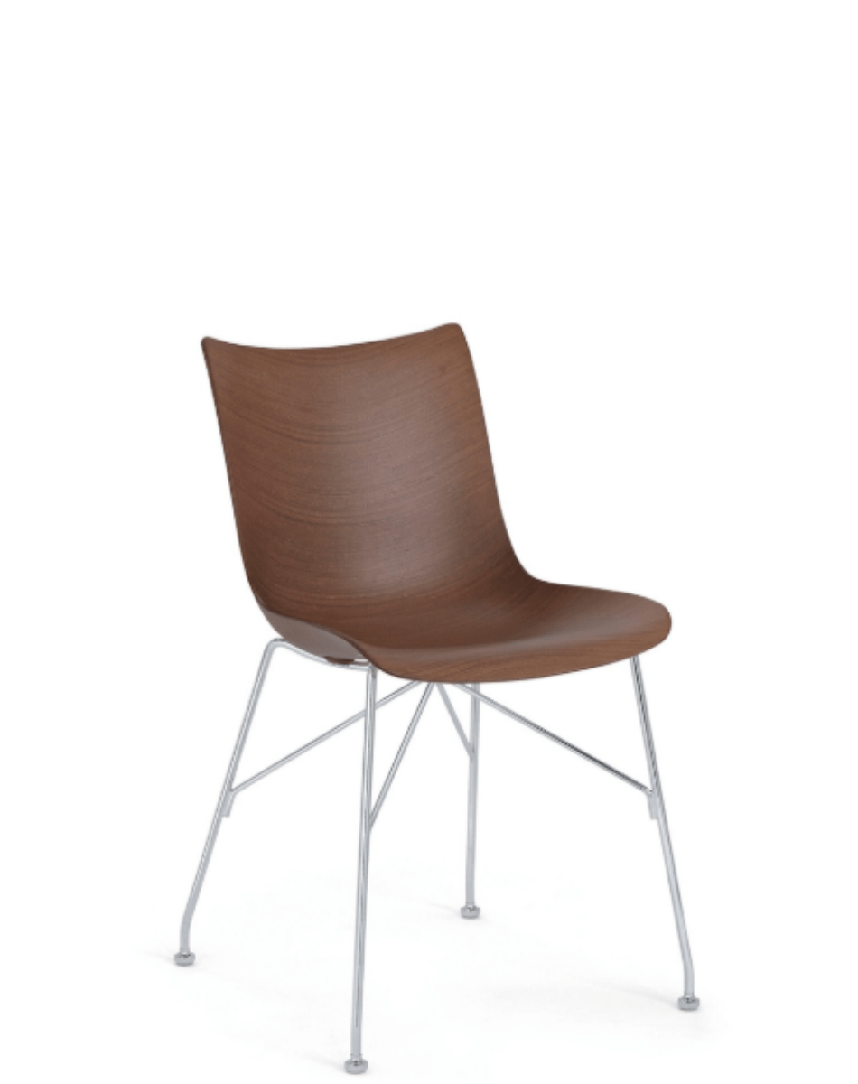 Chaise P/WOOD - Bois foncé/chrome