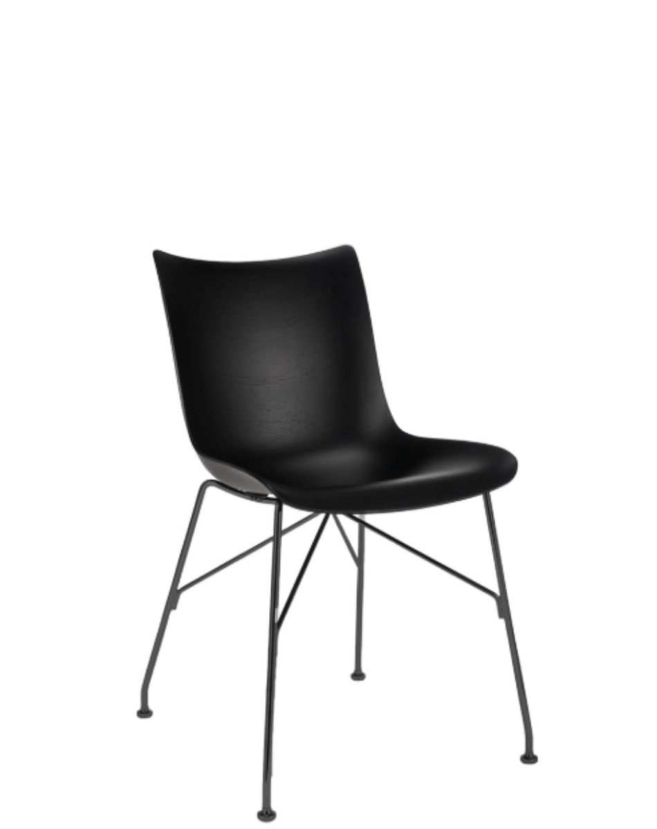 Chaise P/WOOD - Bois noir/noir