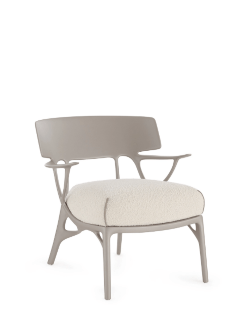 Fauteuil A.I. Lounge - Bouclette blanc