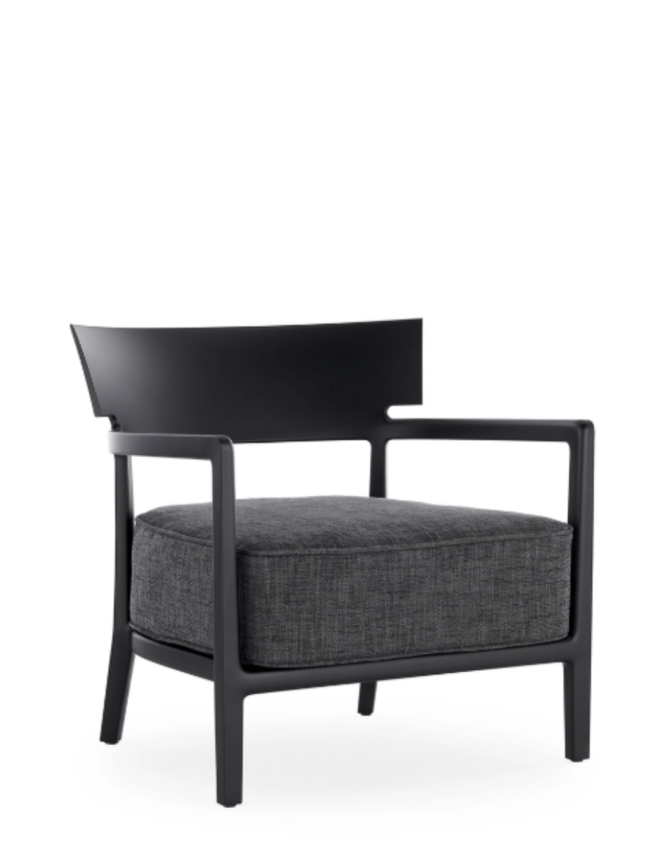 Fauteuil Cara Mat - Noir anthracite