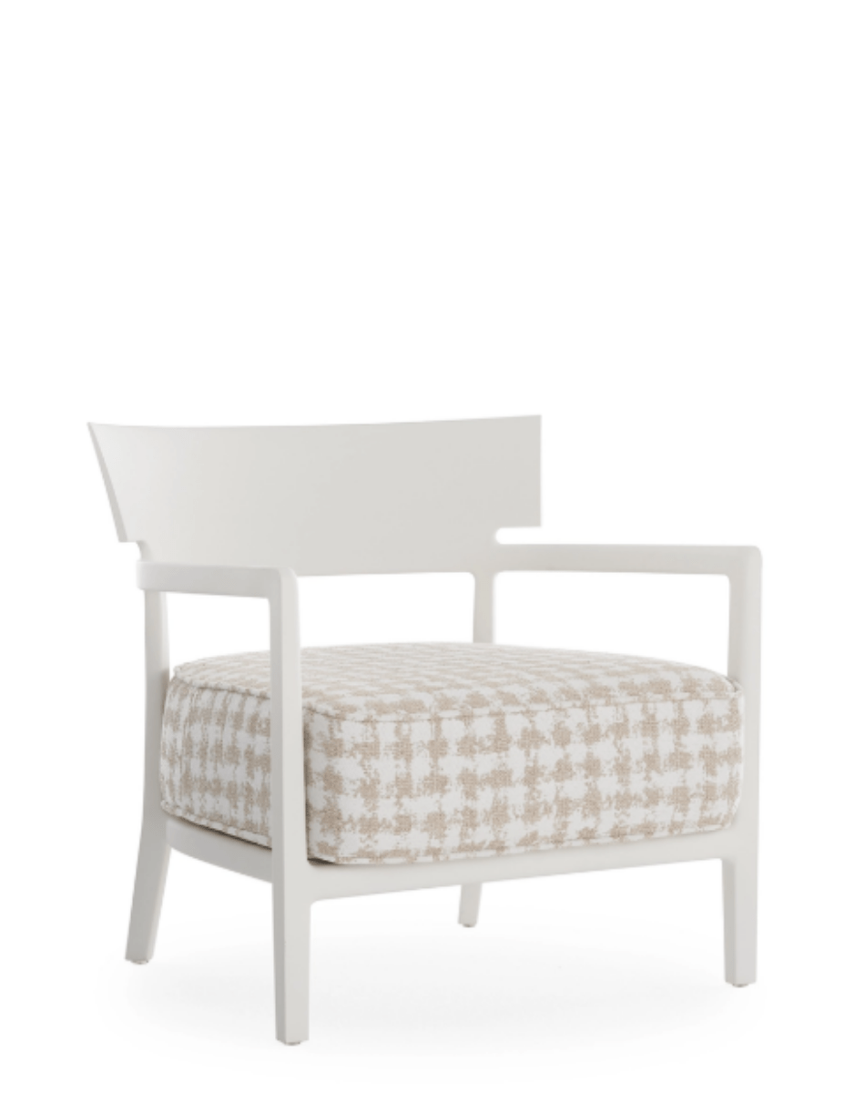 Fauteuil Cara Mat - Pieds de poule beige