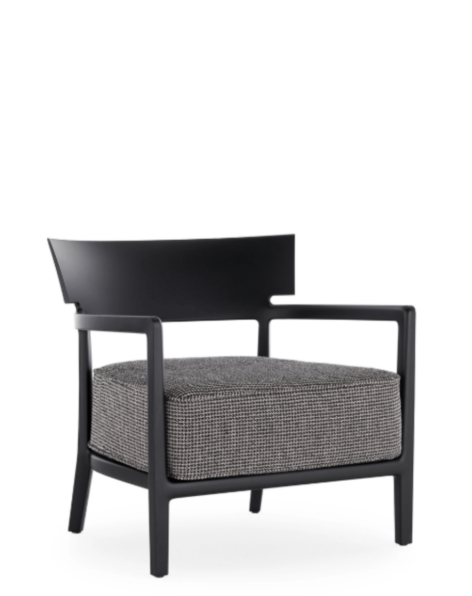Fauteuil Cara Mat - Pieds de poule noir