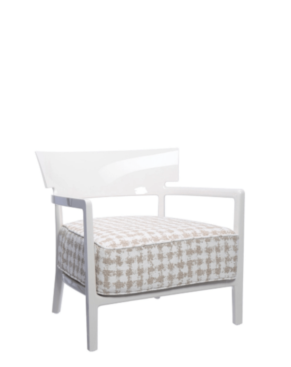 Fauteuil Cara - Pieds de poule beige