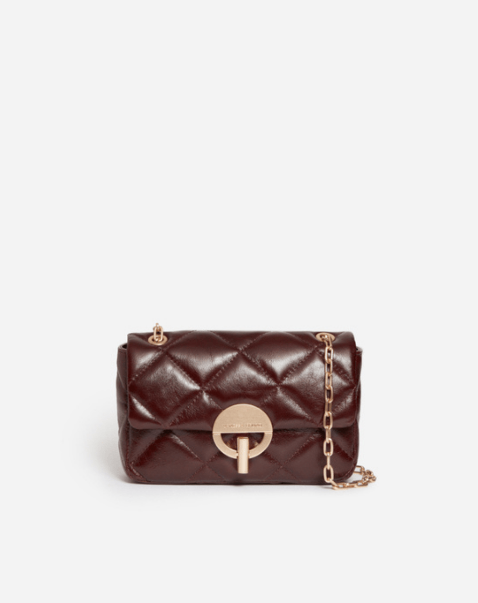Sac Moon Moyen en cuir - Chocolat
