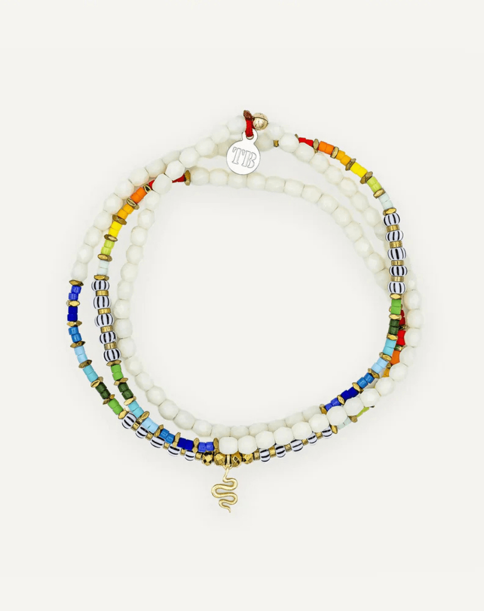 Collier et bracelet 3 tours - Ana Vanille Rainbow