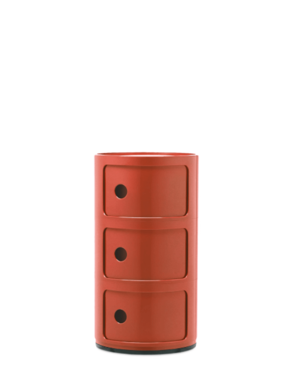 Componibili 3 tiroirs - Rouge orangé