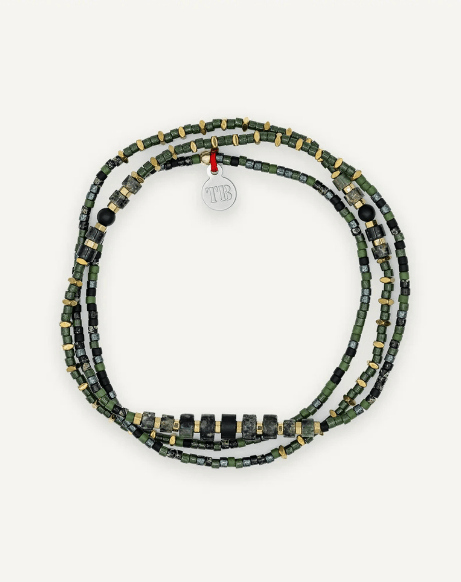 Collier et bracelet 3 tours - Crocodile Slim 3