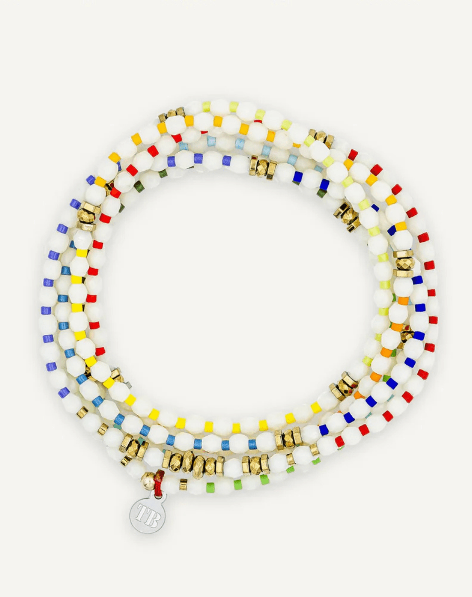 Collier et bracelet 6 tours - Iris 6 Vanille